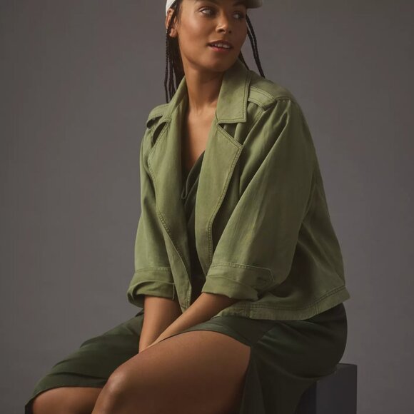 Anthropologie | Cropped Aviator/Cropped Trench Jacket | 3X -- NWT - Picture 11 of 11